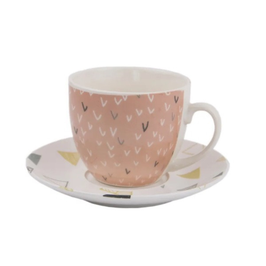 Чайная пара Iris Alicia beige Галочки 200 мл